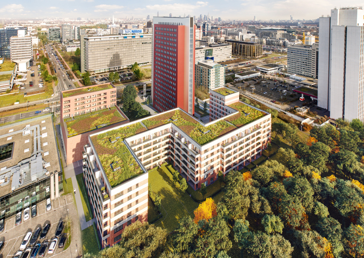 Frankfurt: Lyoner Straße, Visualisierung Luftansicht